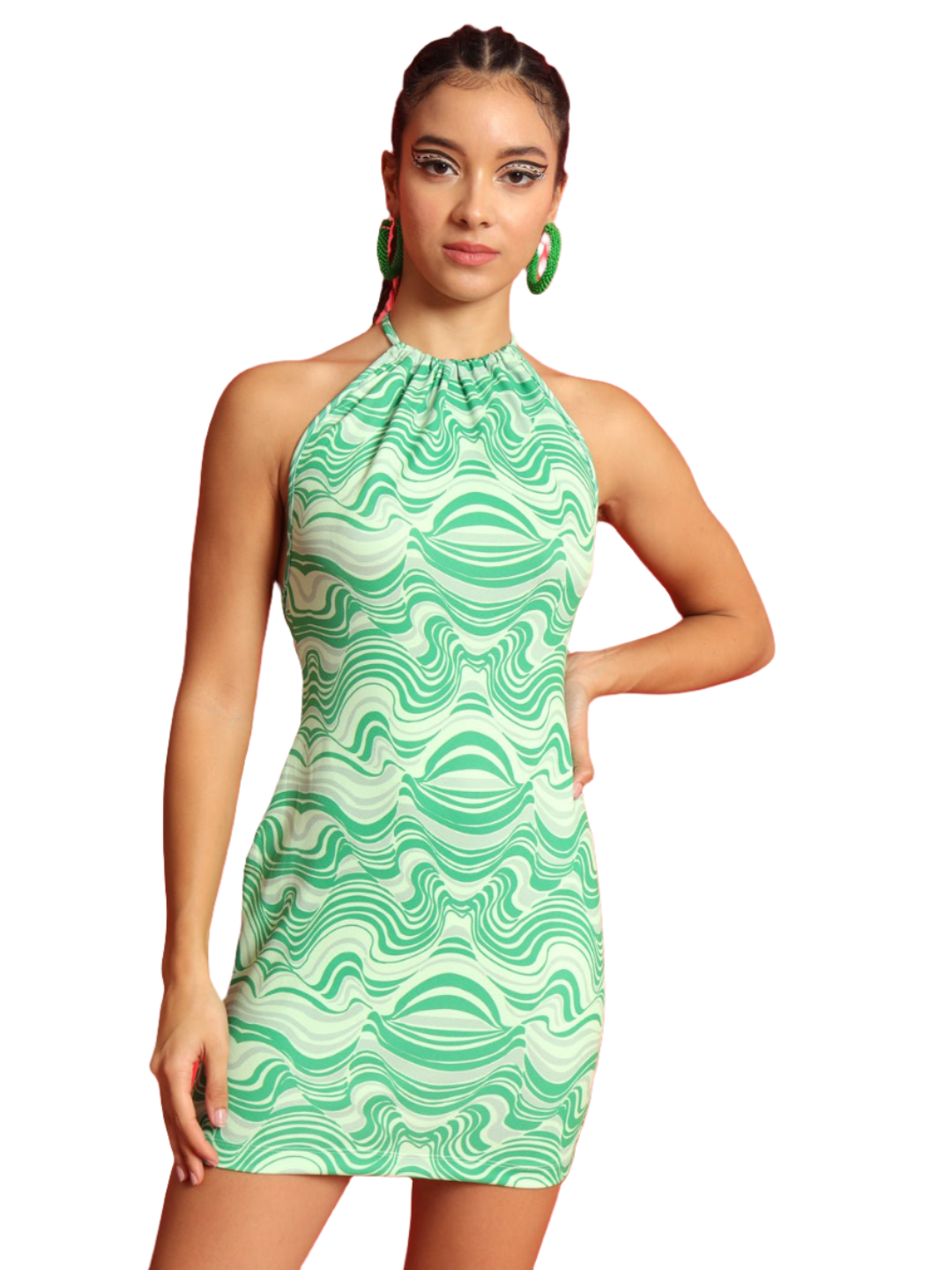 Stacked Flame Women Bodycon Multicolor Dress