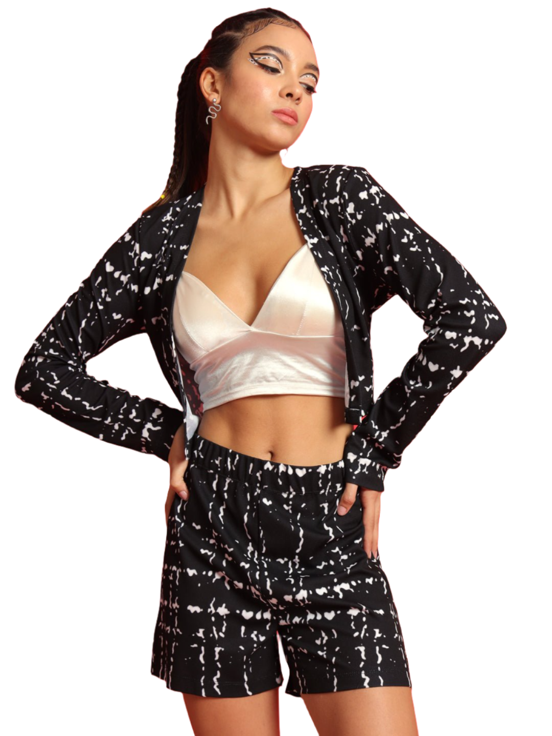 Stacked Flame Women Two Piece Dress Multicolor Dress