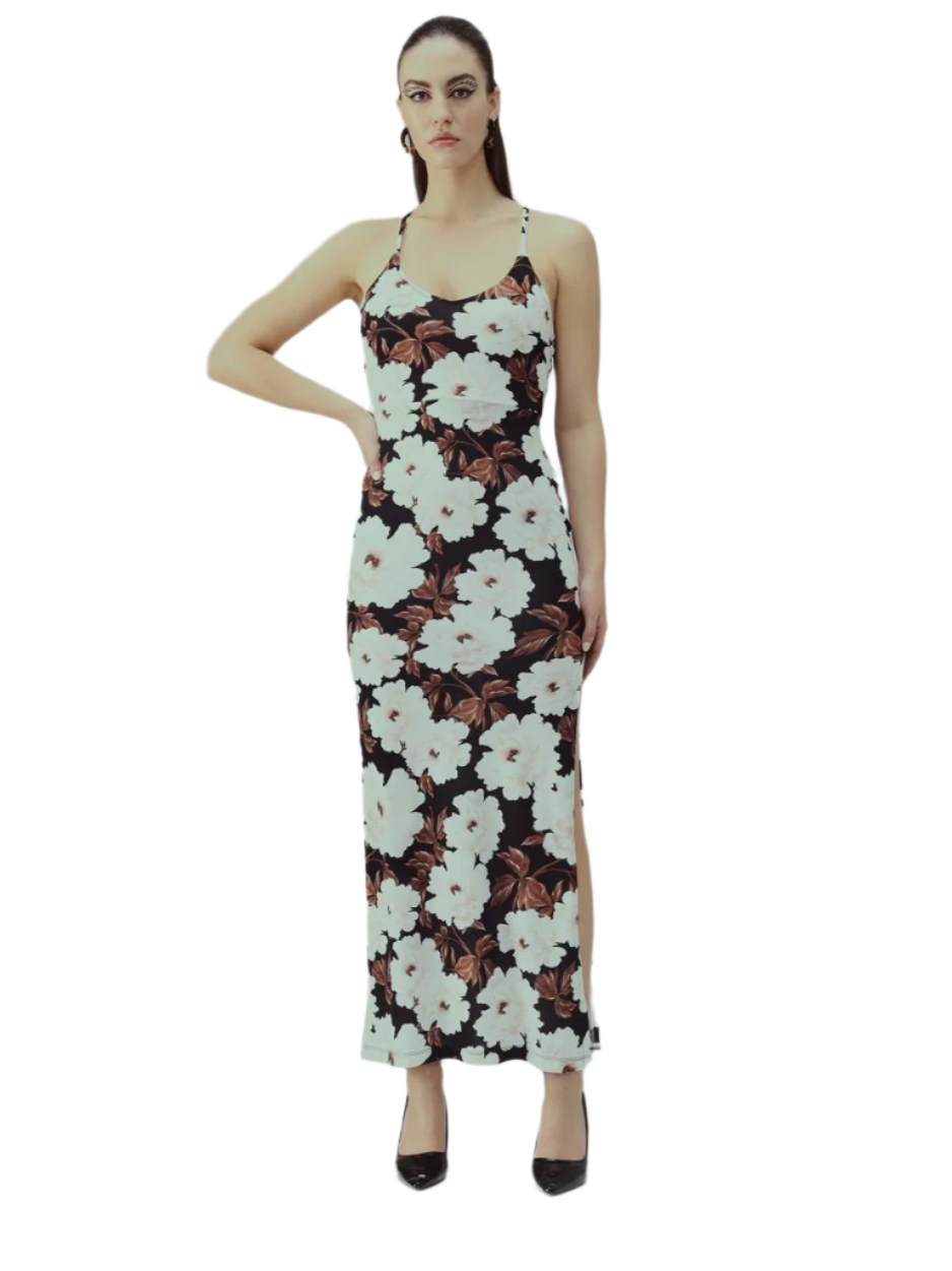 Stacked Flame Women Bodycon Multicolor Dress