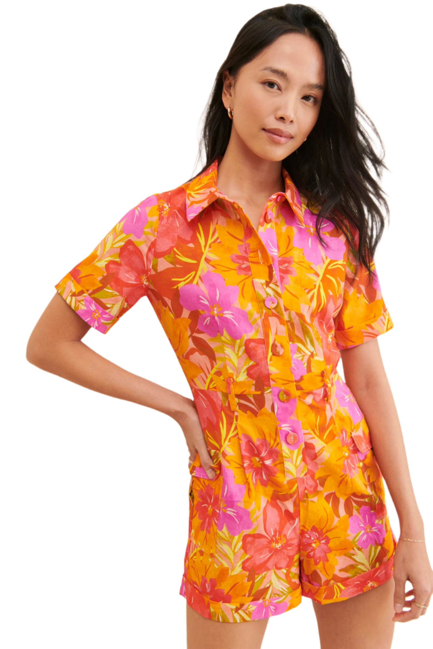 Stacked Flame Women Fit and Flare Multicolor Dress