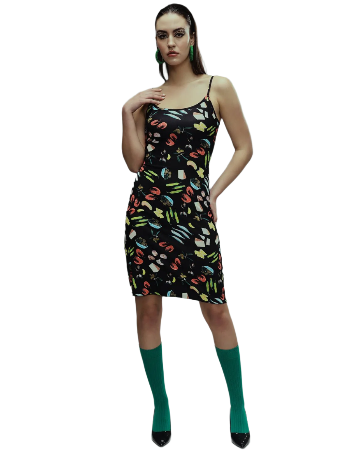 Stacked Flame Women Bodycon Multicolor Dress