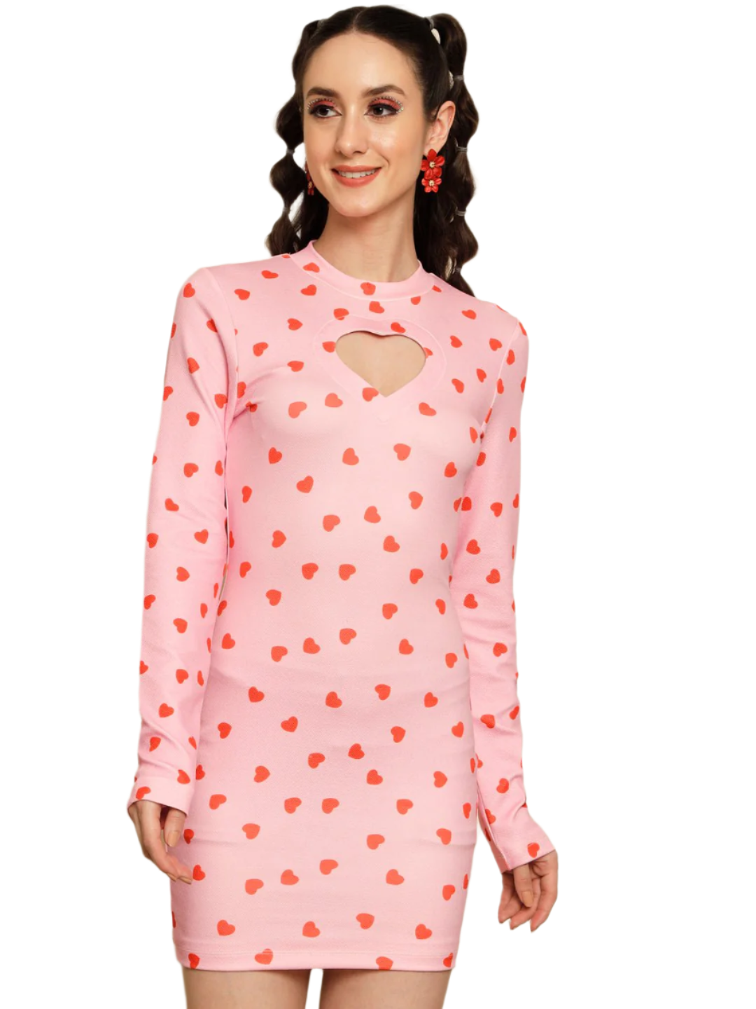 Stacked Flame Women Bodycon Multicolor Dress