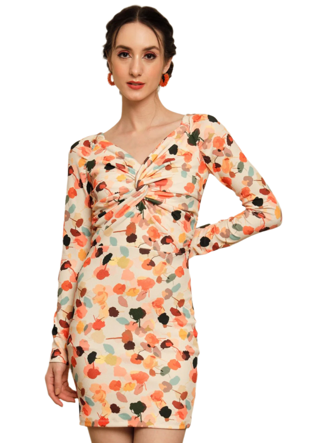 Stacked Flame Women Bodycon Multicolor Dress