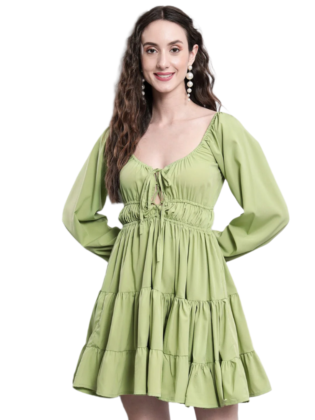 TANDUL Women Fit and Flare Green Dress