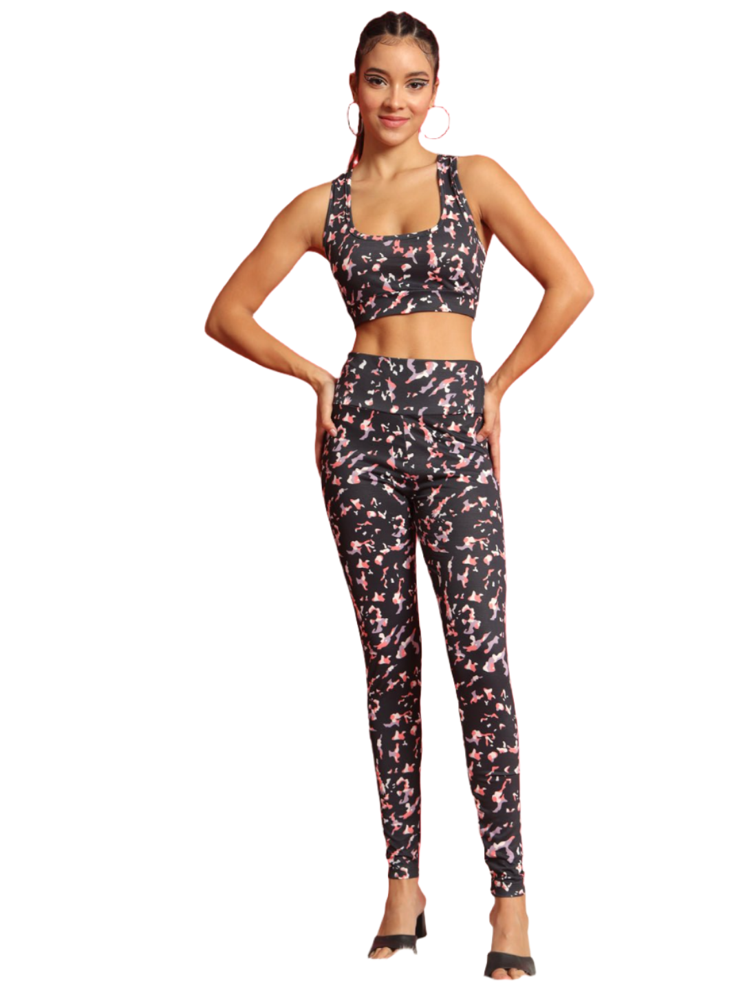 Stacked Flame Women Two Piece Dress Multicolor Dress