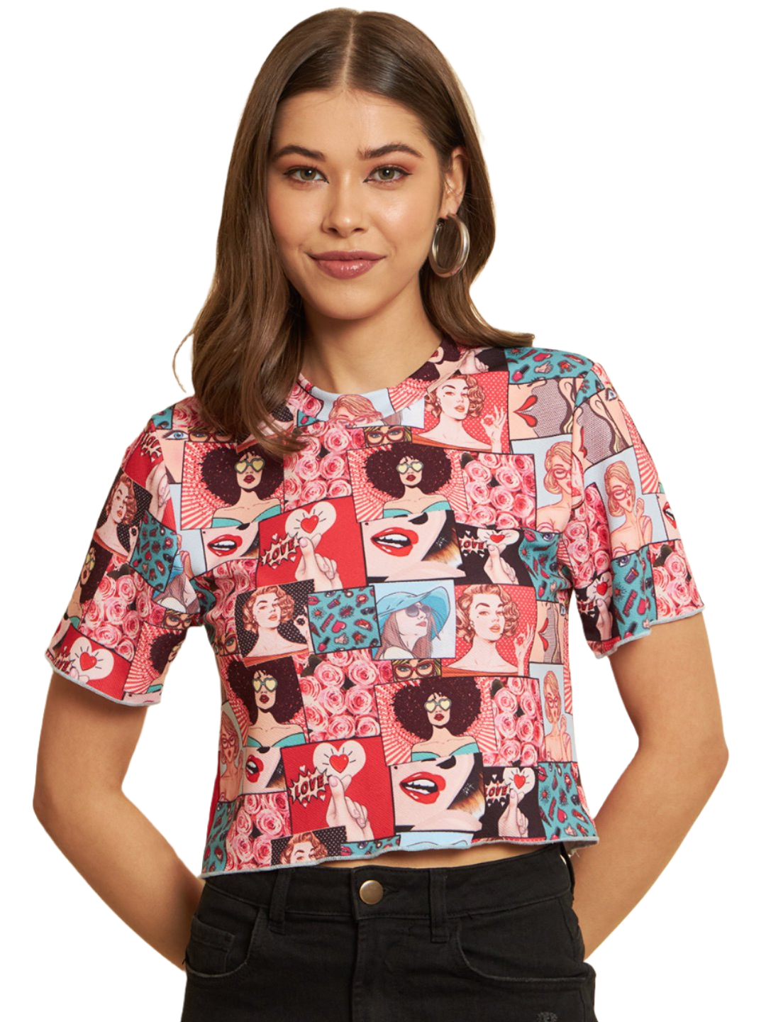 Casual Regular Sleeves Printed Women Multicolor Top