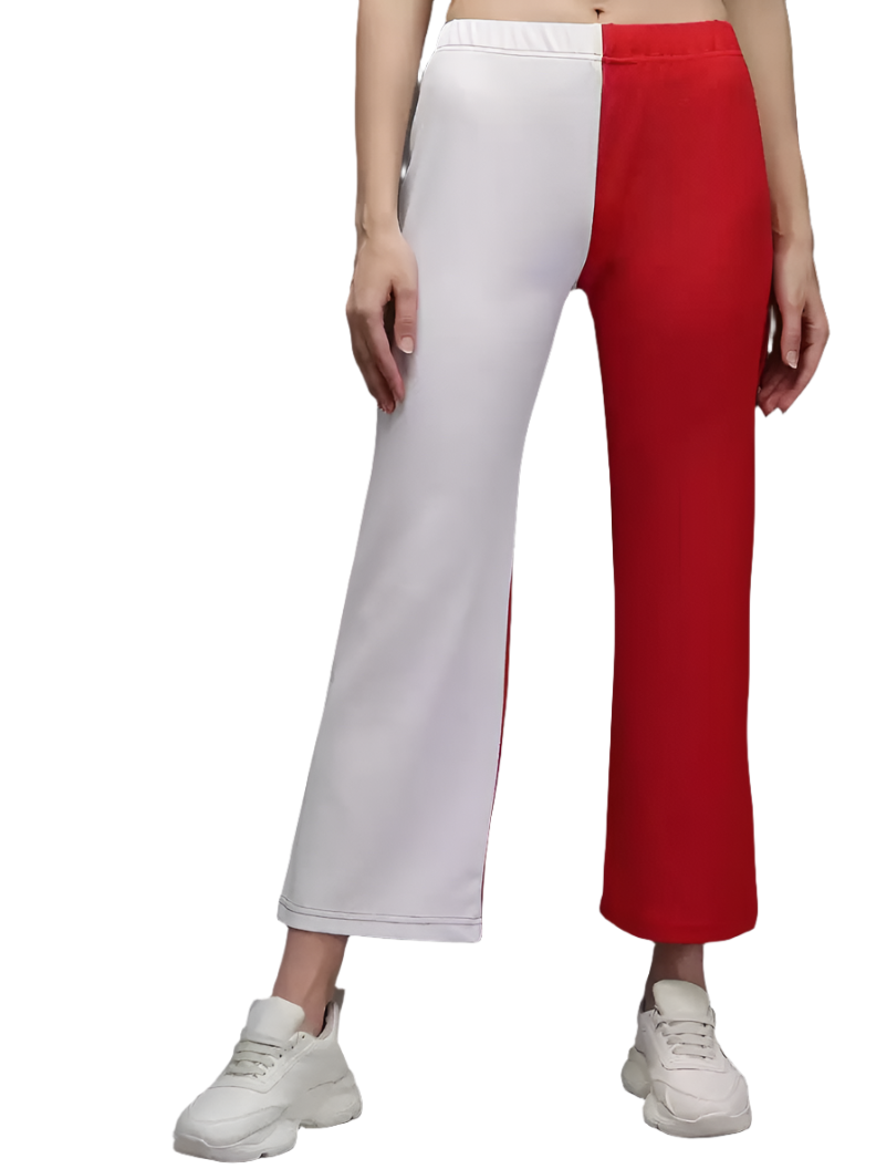 Stacked Flame  Regular Fit Women Multicolor Lycra Blend Trousers