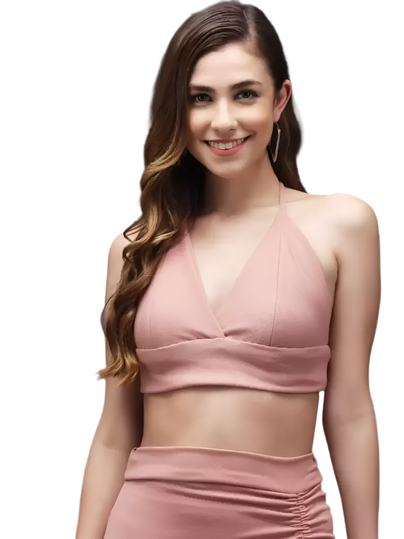 TANDUL Casual Sleeveless Solid Women Pink Top