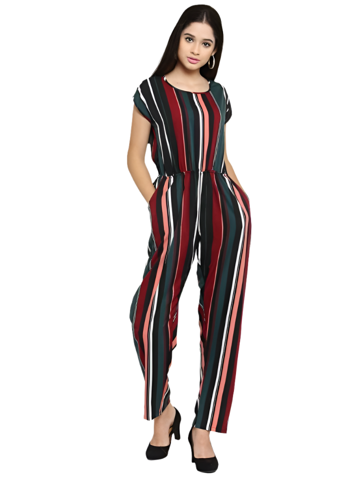 Stacked Flame Printed Women Jumpsuit