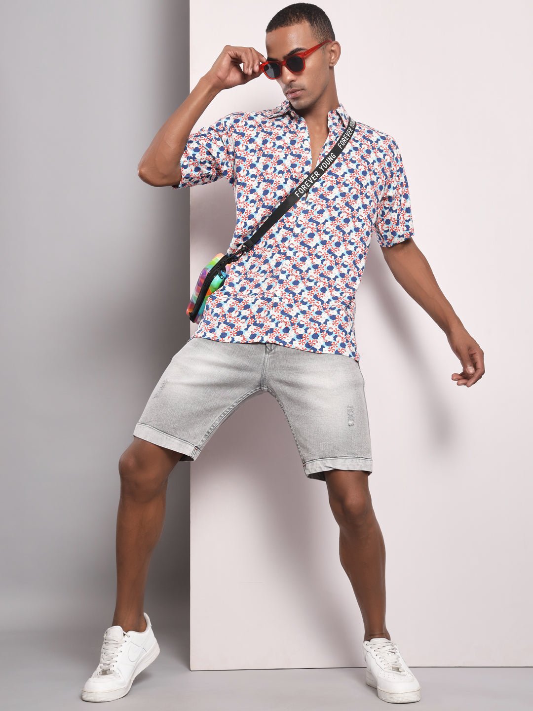 TANDUL Men Regular Fit Printed Double Collar Formal Shirt