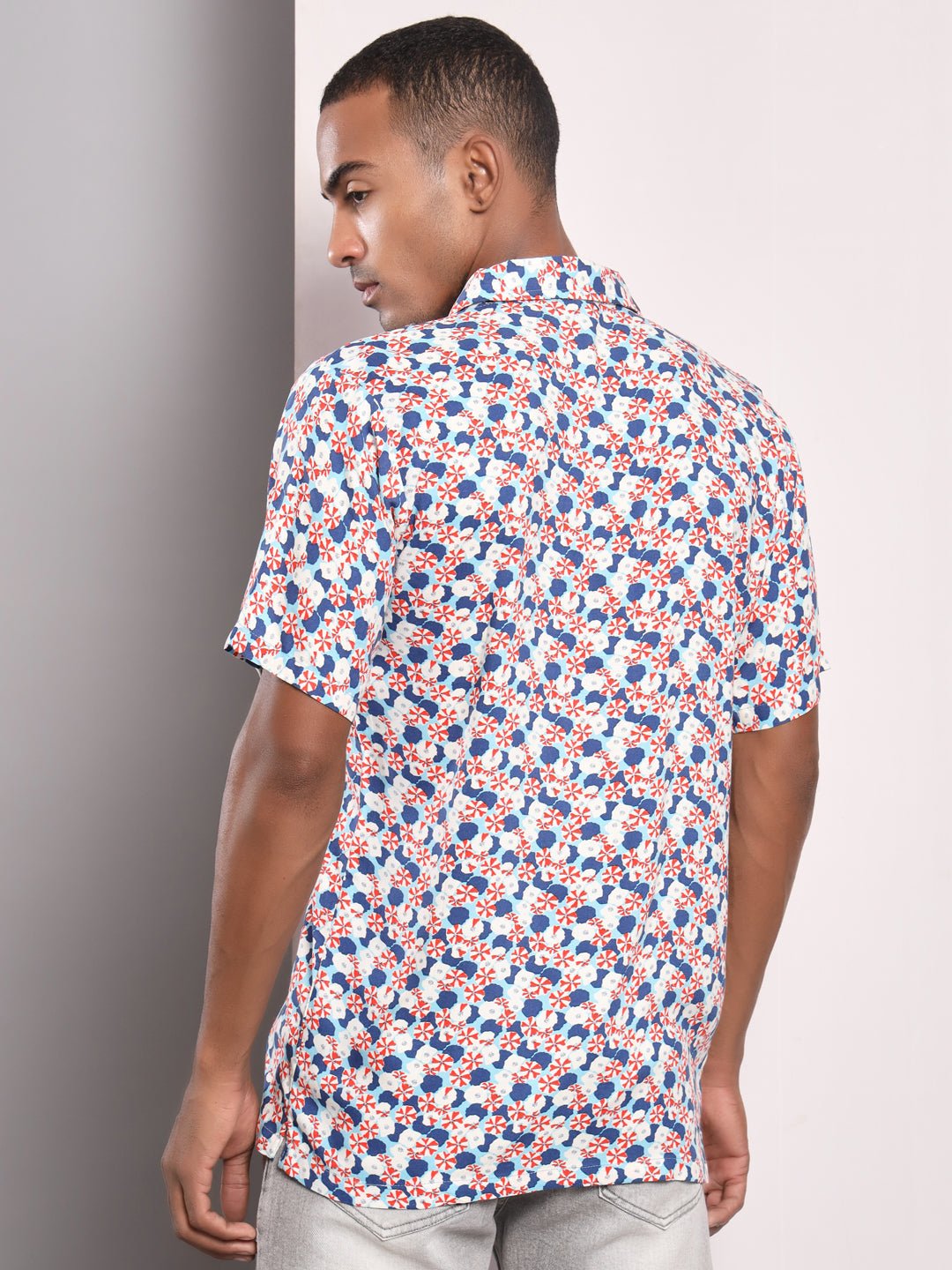 TANDUL Men Regular Fit Printed Double Collar Formal Shirt