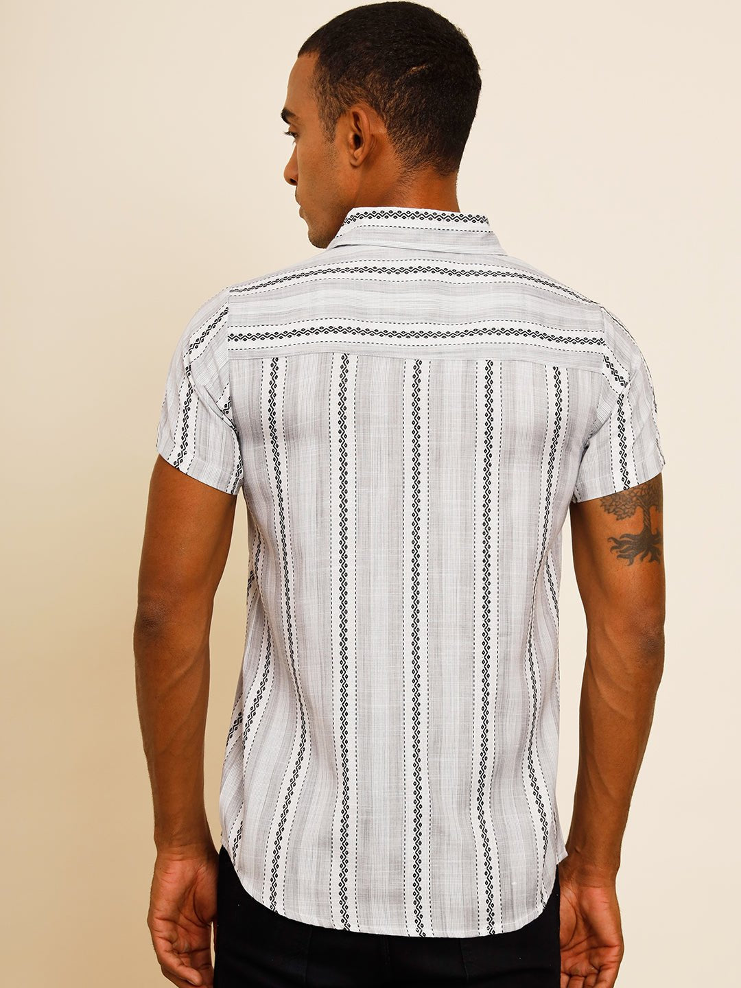 TANDUL Men Regular Fit Printed Built-up Collar Casual Shirt