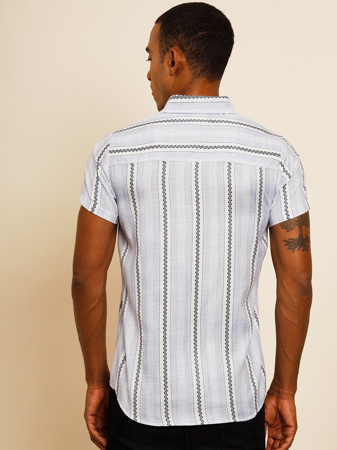 TANDUL Men Regular Fit Printed Built-up Collar Casual Shirt