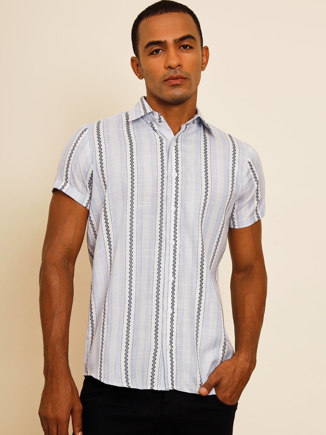 TANDUL Men Regular Fit Printed Built-up Collar Casual Shirt