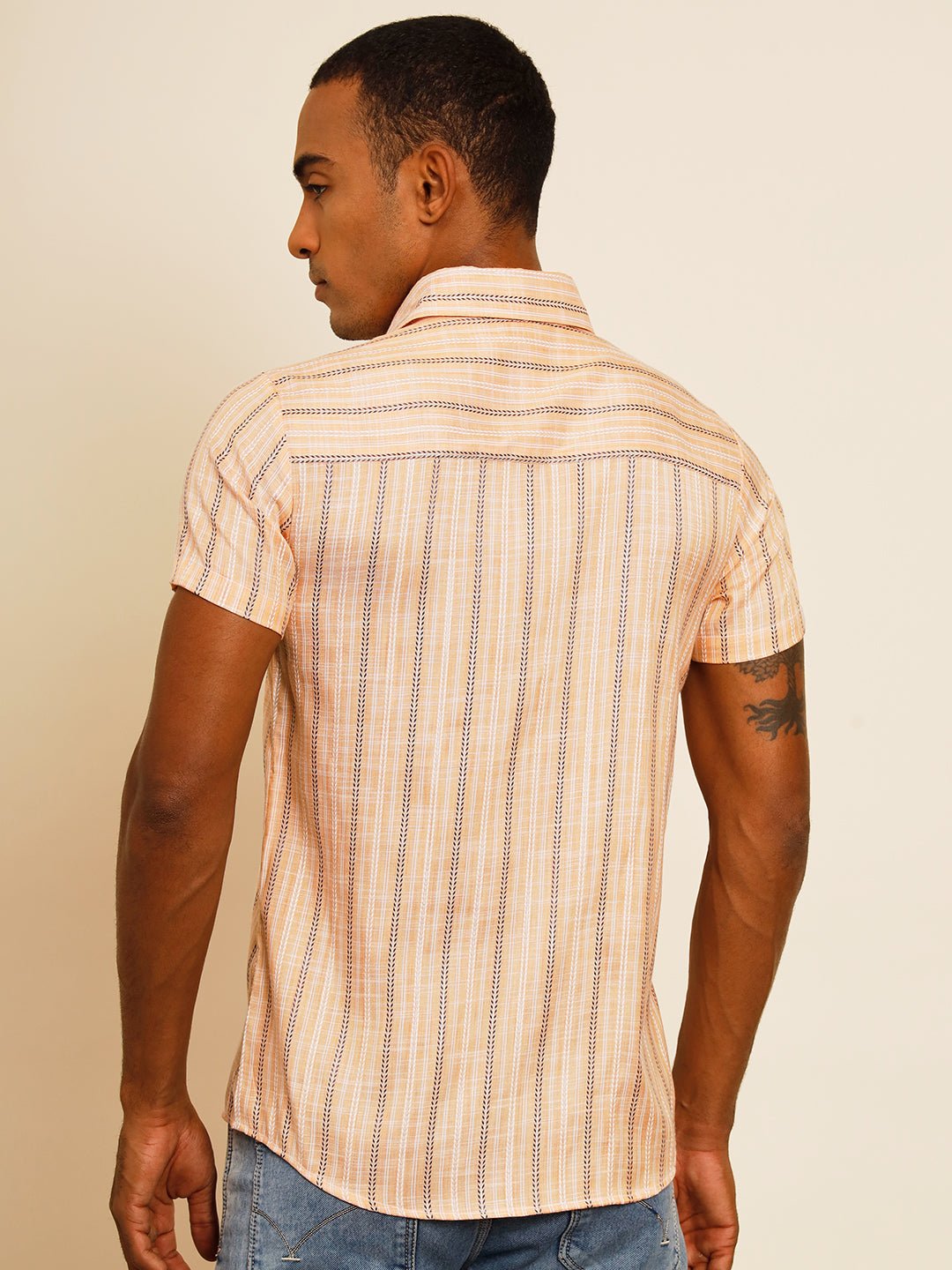 TANDUL Men Regular Fit Printed Built-up Collar Casual Shirt