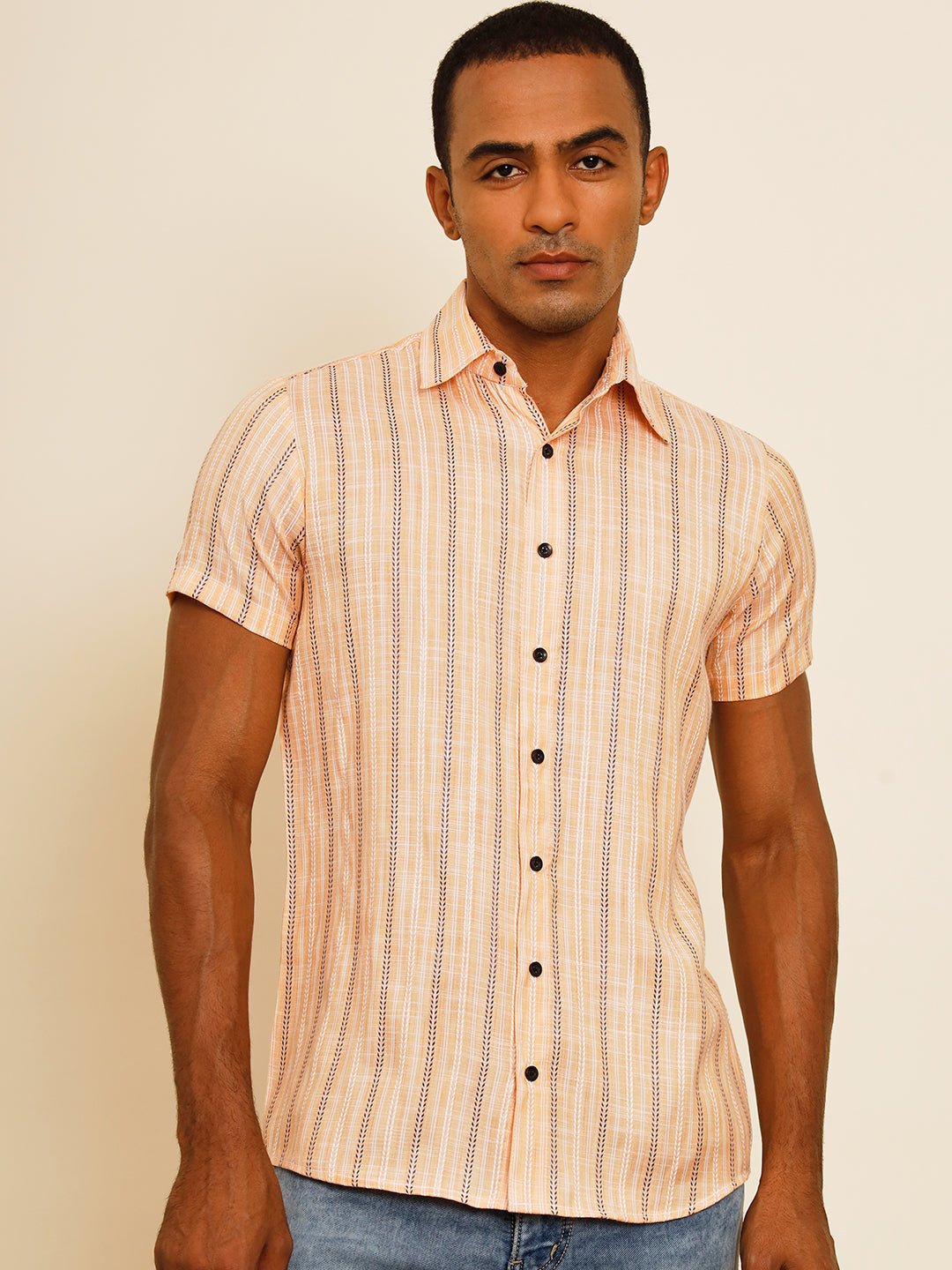 TANDUL Men Regular Fit Printed Built-up Collar Casual Shirt