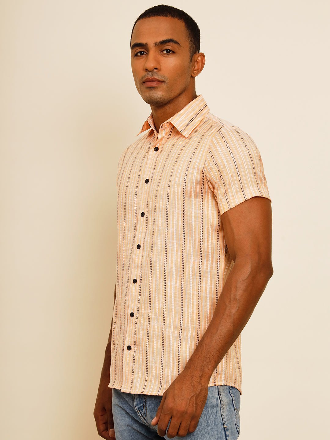 TANDUL Men Regular Fit Printed Built-up Collar Casual Shirt