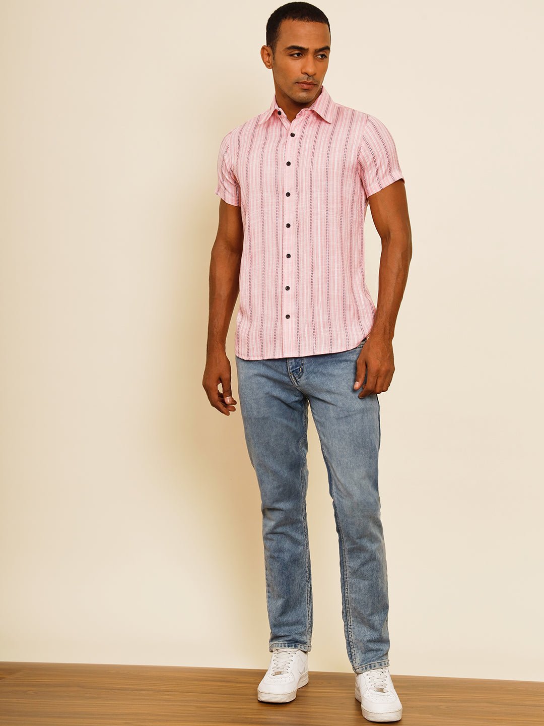 TANDUL Men Regular Fit Printed Built-up Collar Casual Shirt