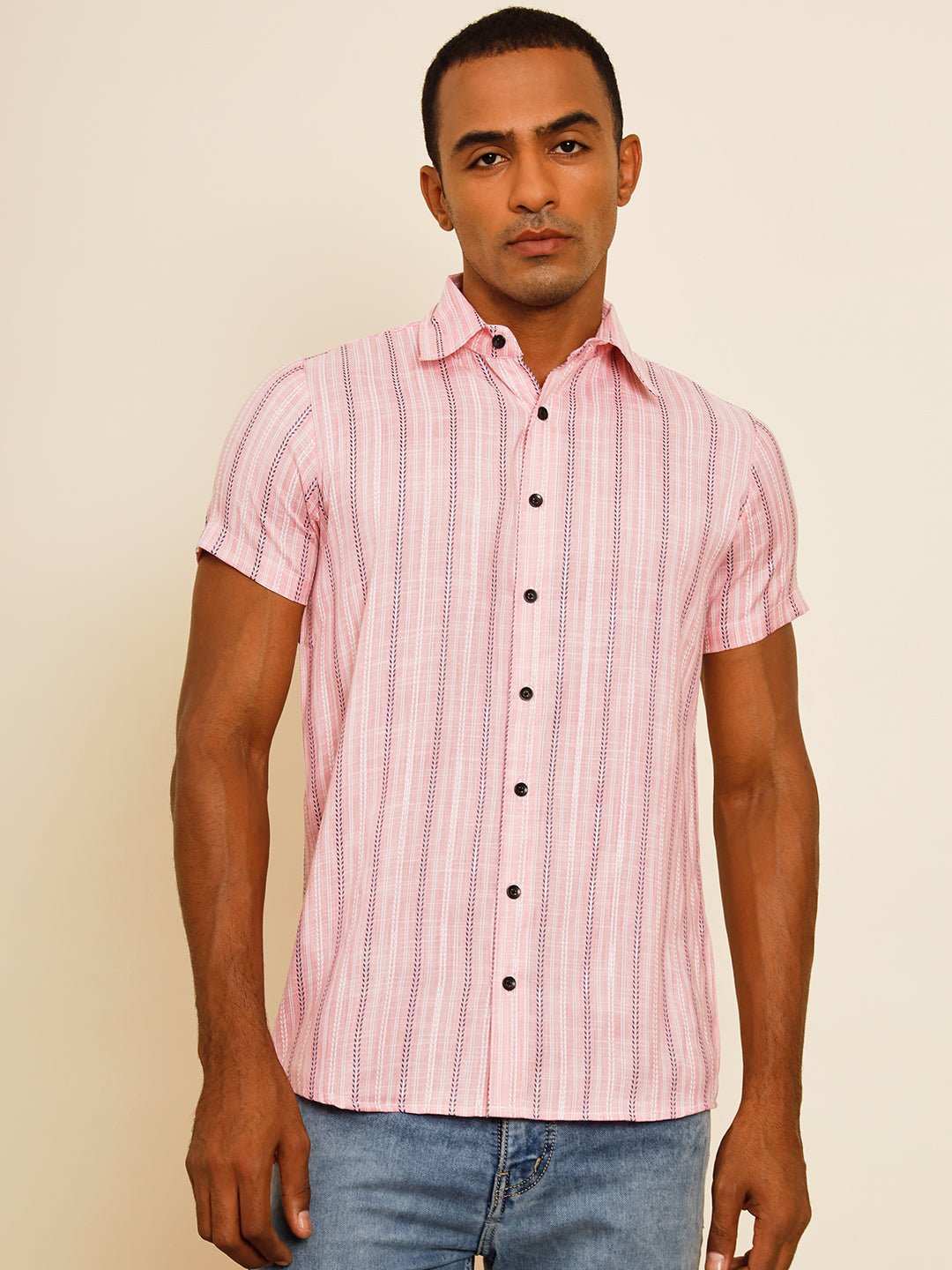 TANDUL Men Regular Fit Printed Built-up Collar Casual Shirt