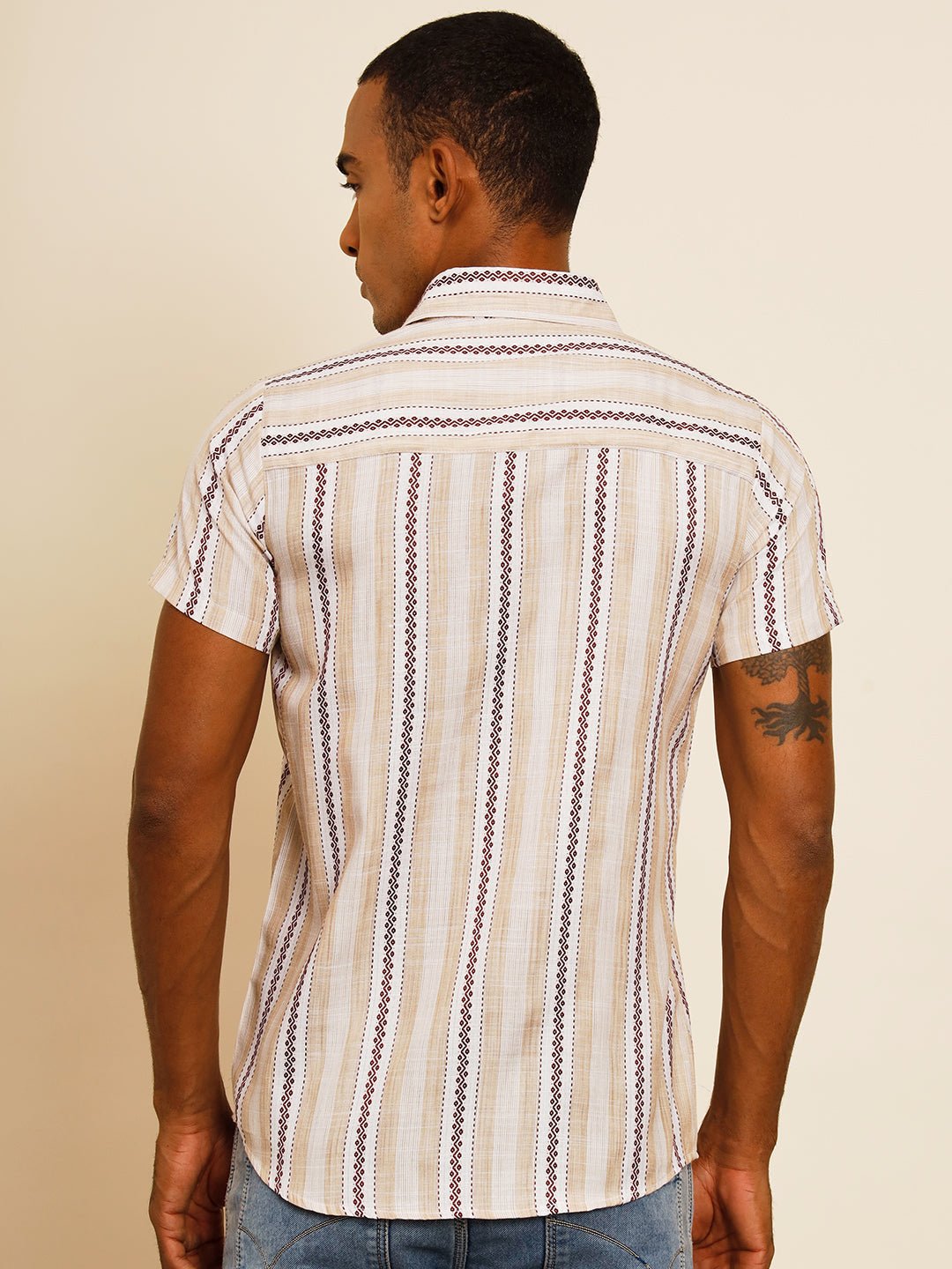 TANDUL Men Regular Fit Printed Built-up Collar Casual Shirt