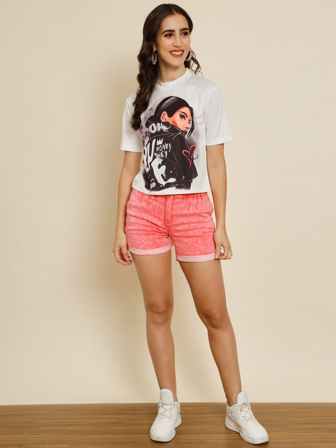 Stacked FLame Casual Printed Women Multicolor Top