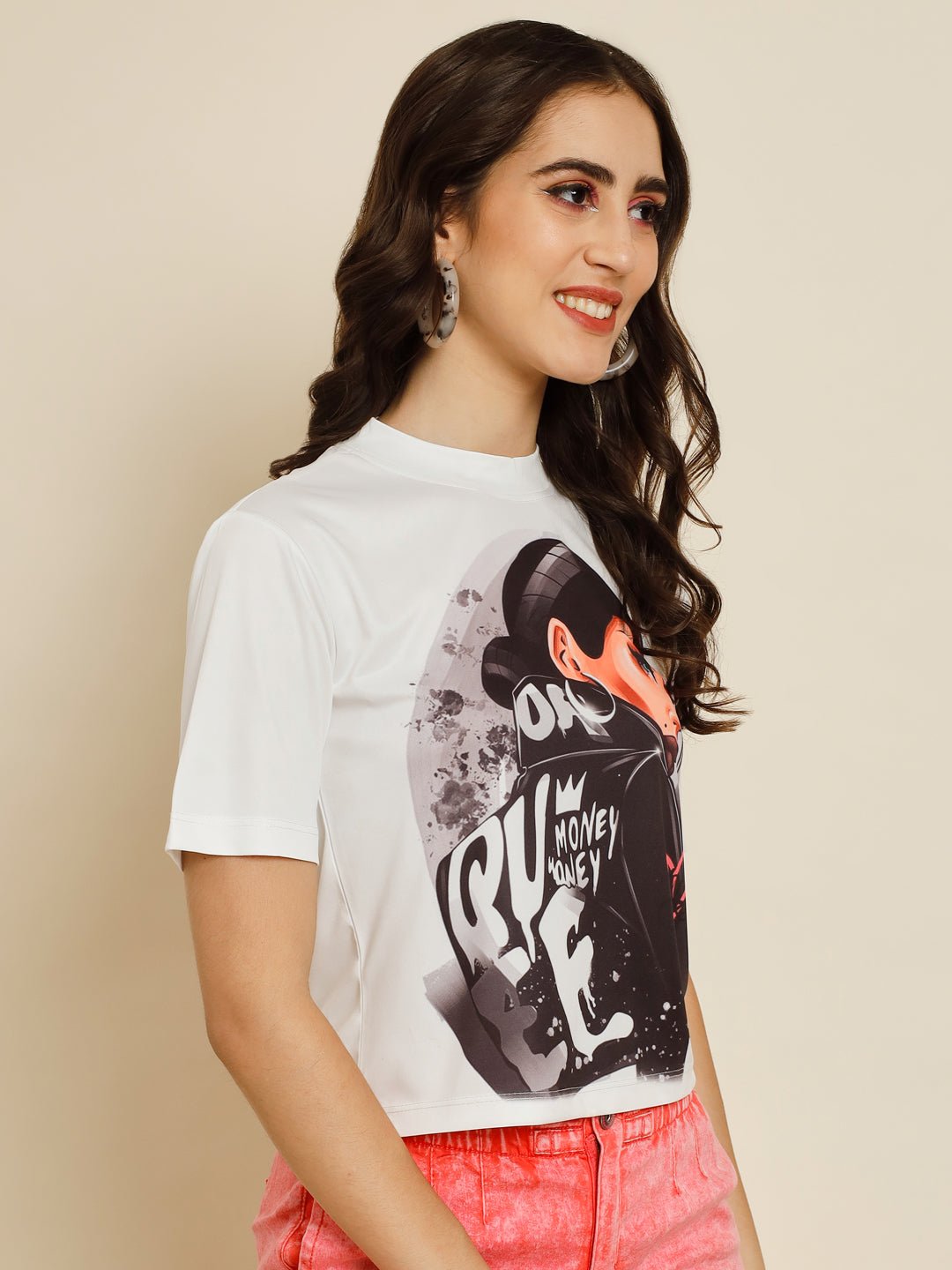Stacked FLame Casual Printed Women Multicolor Top