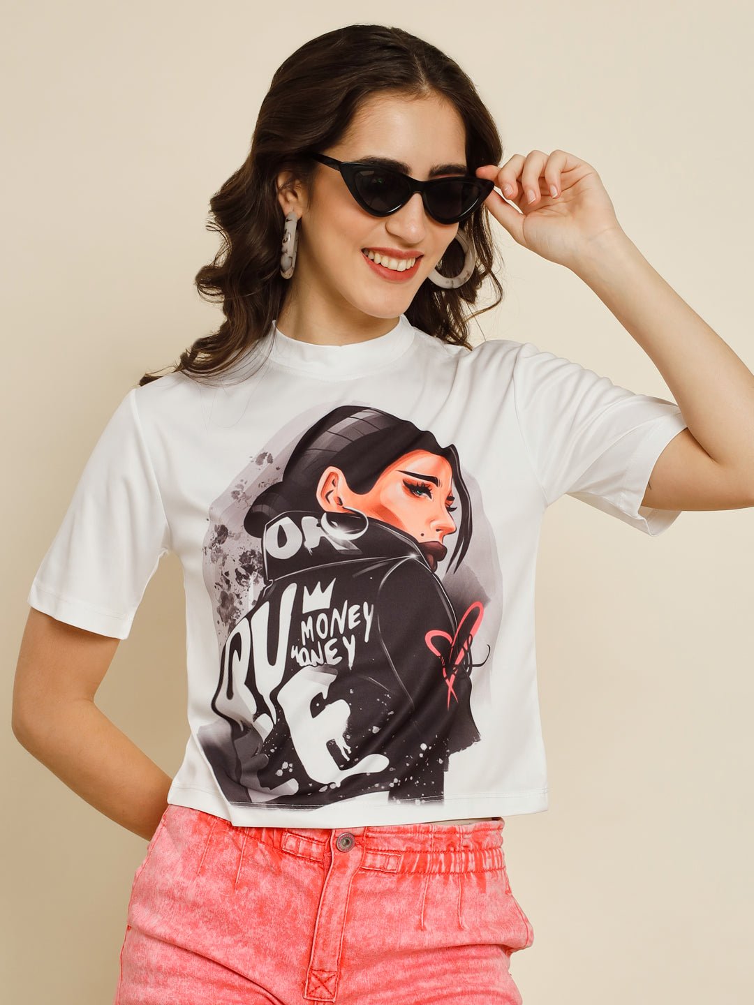 Stacked FLame Casual Printed Women Multicolor Top