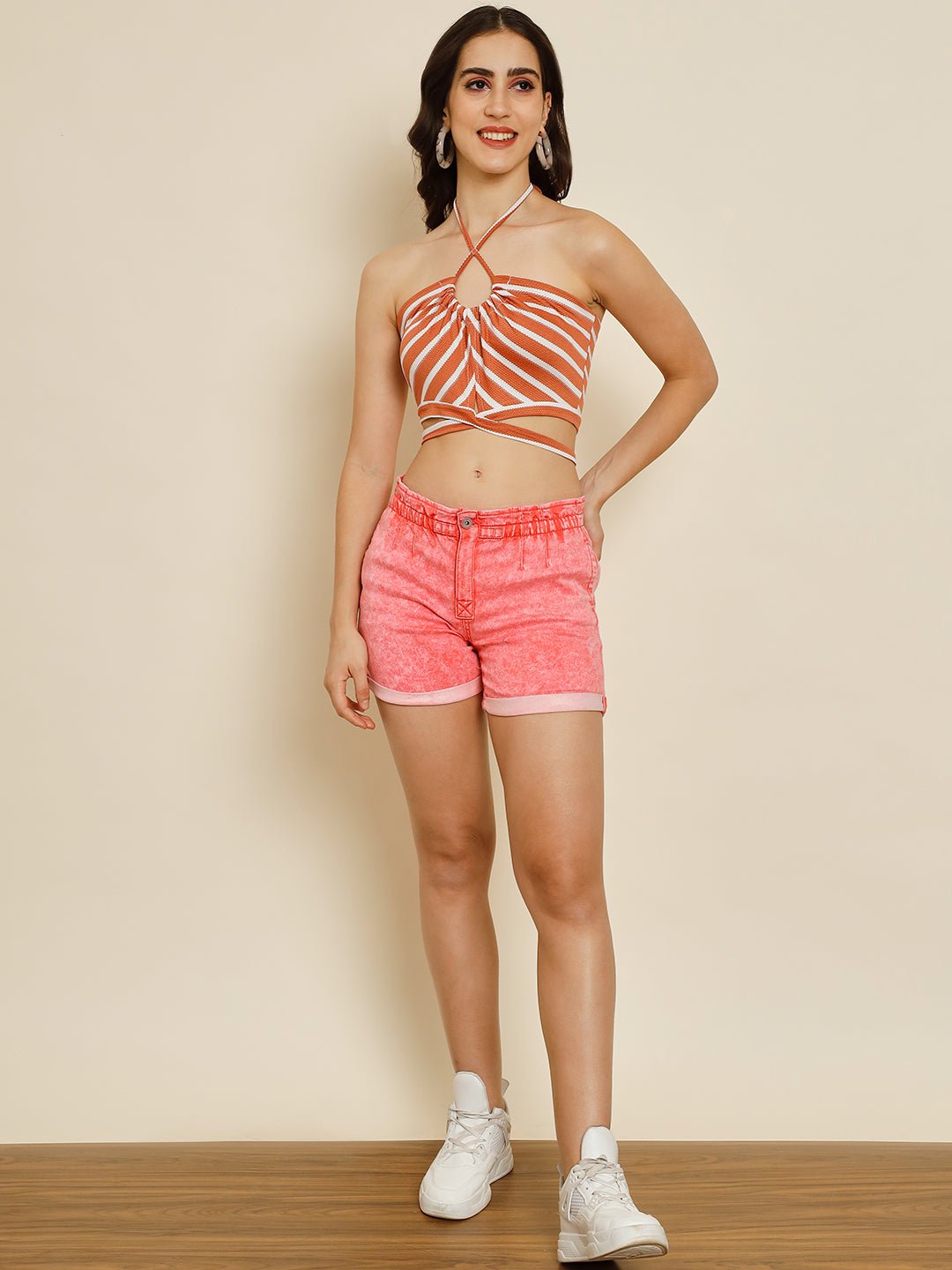 Stacked Flame Casual Printed Women Multicolor Top