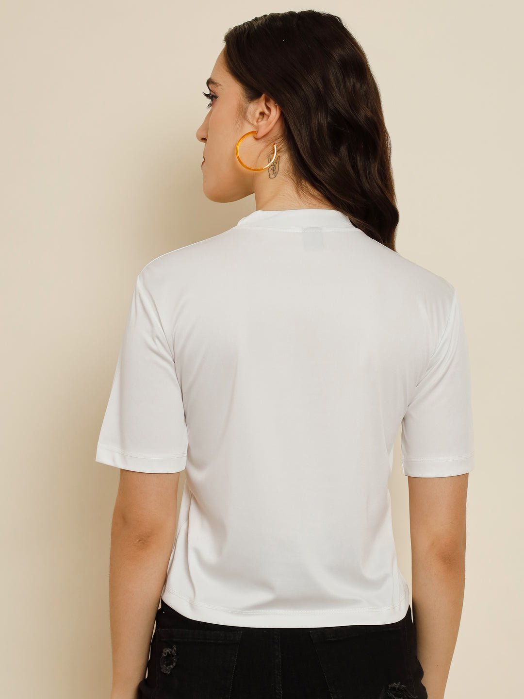 Stacked Flame Casual Printed Women Multicolor Top