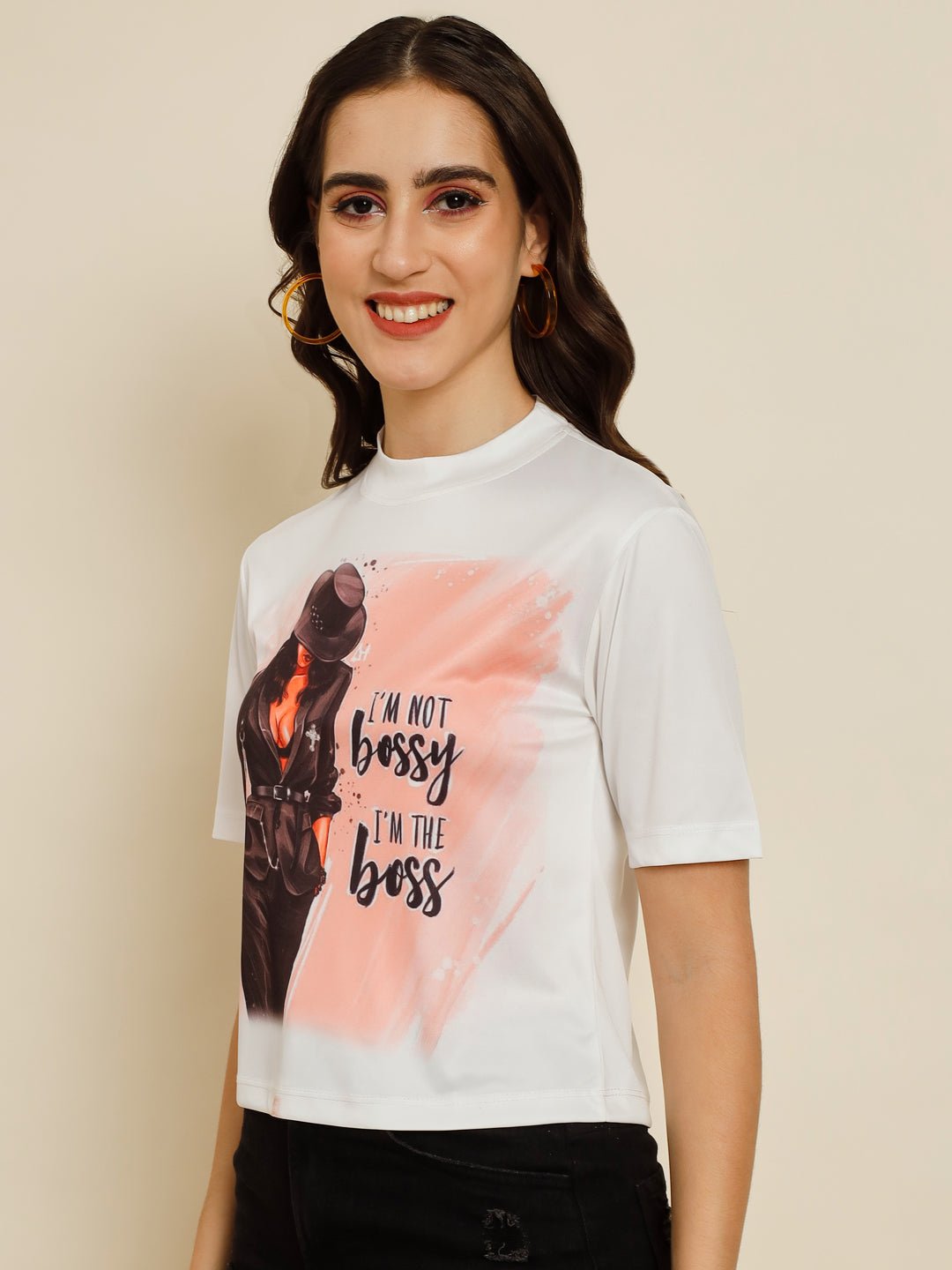 Stacked Flame Casual Printed Women Multicolor Top