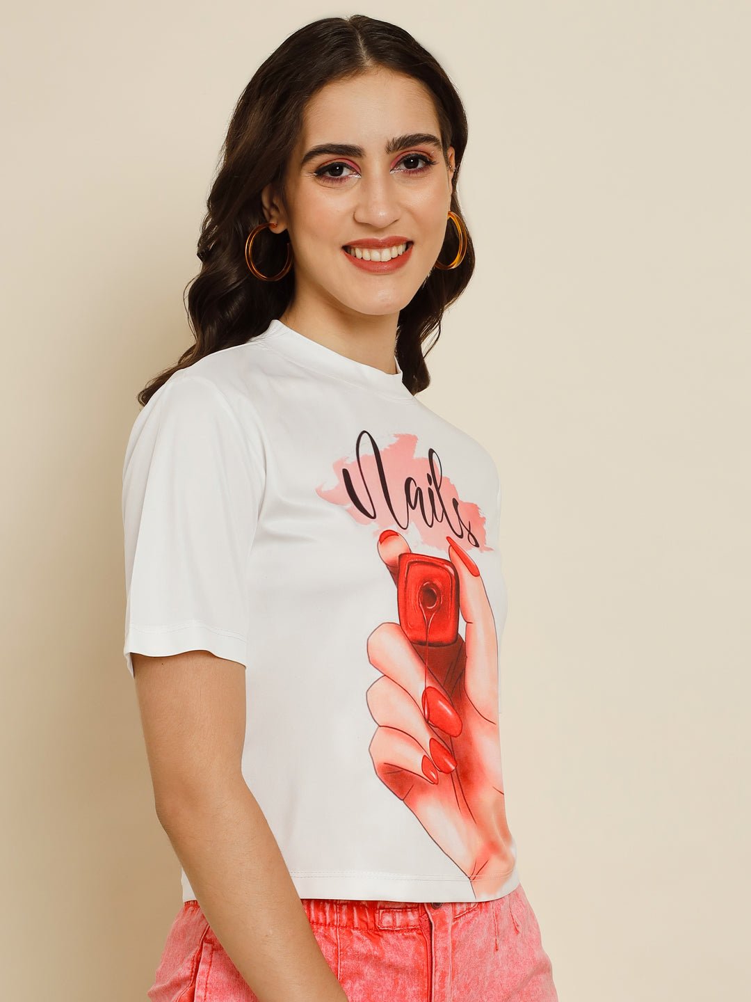 Stacked Flame Casual Printed Women Multicolor Top