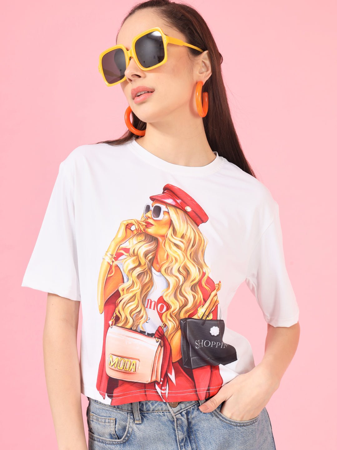 Stacked Flame Casual Printed Women Multicolor Top