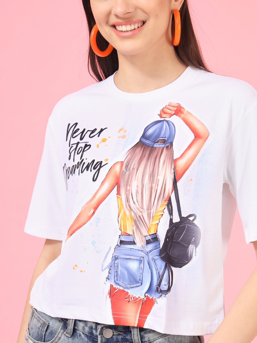 Stacked Flame Casual Printed Women Multicolor Top