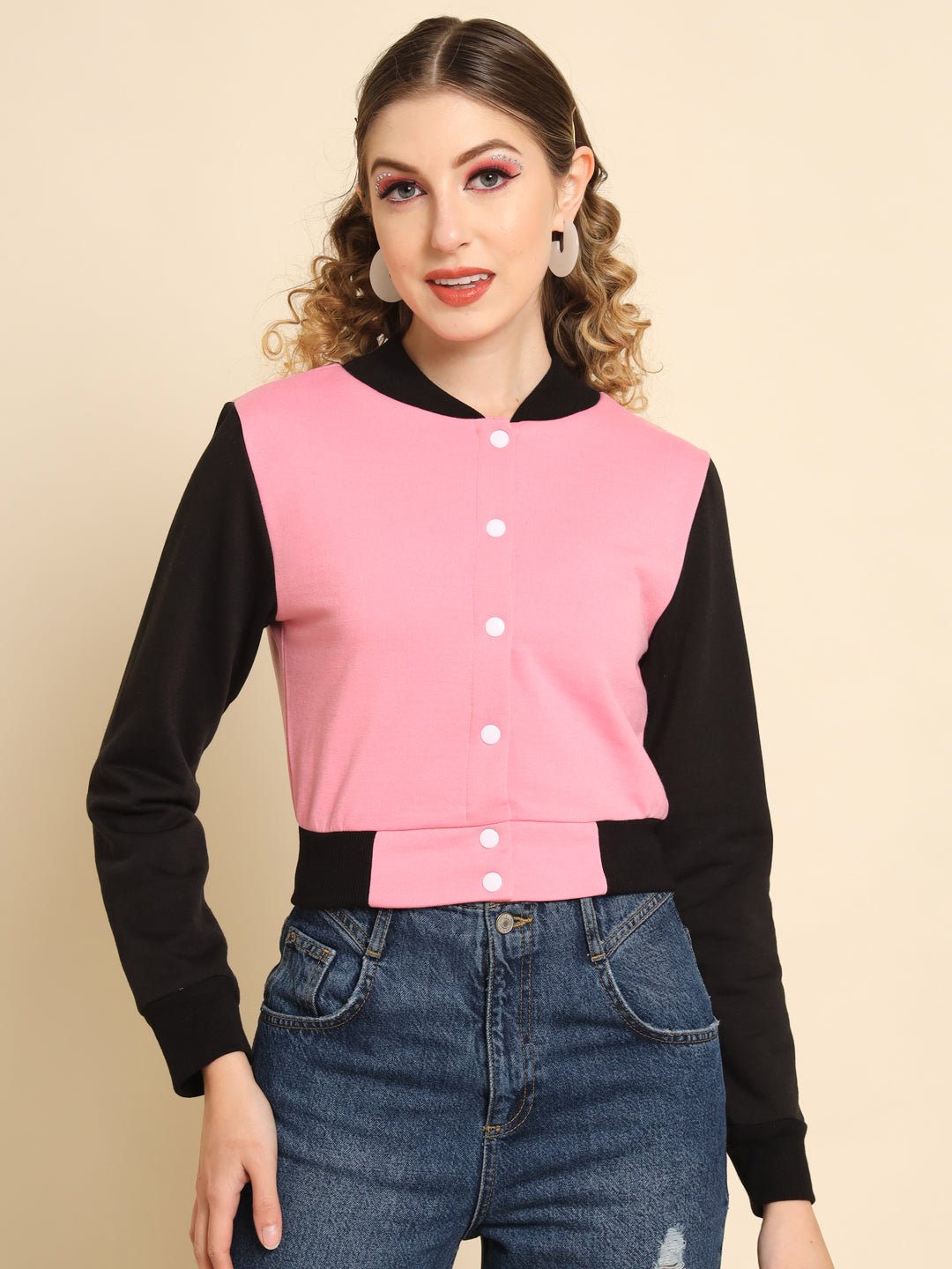TANDUL Women Colorblock Casual Jacket