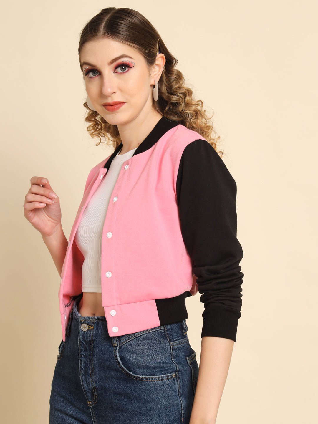 TANDUL Women Colorblock Casual Jacket