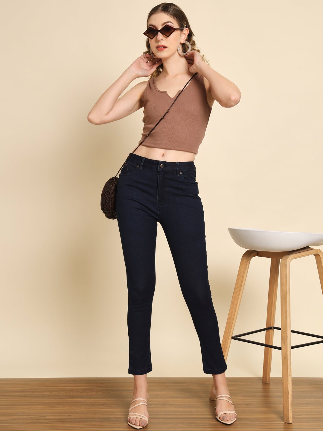 Stacked Flame Women Regular Mid Rise Blue Jeans