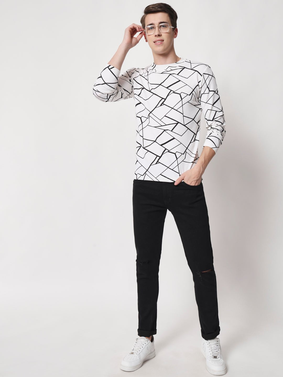 TANDUL Men Printed Round Neck Multicolor T-Shirt