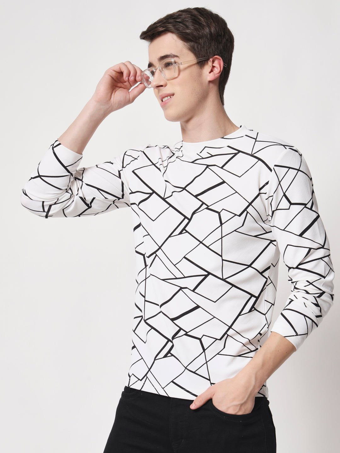 TANDUL Men Printed Round Neck Multicolor T-Shirt