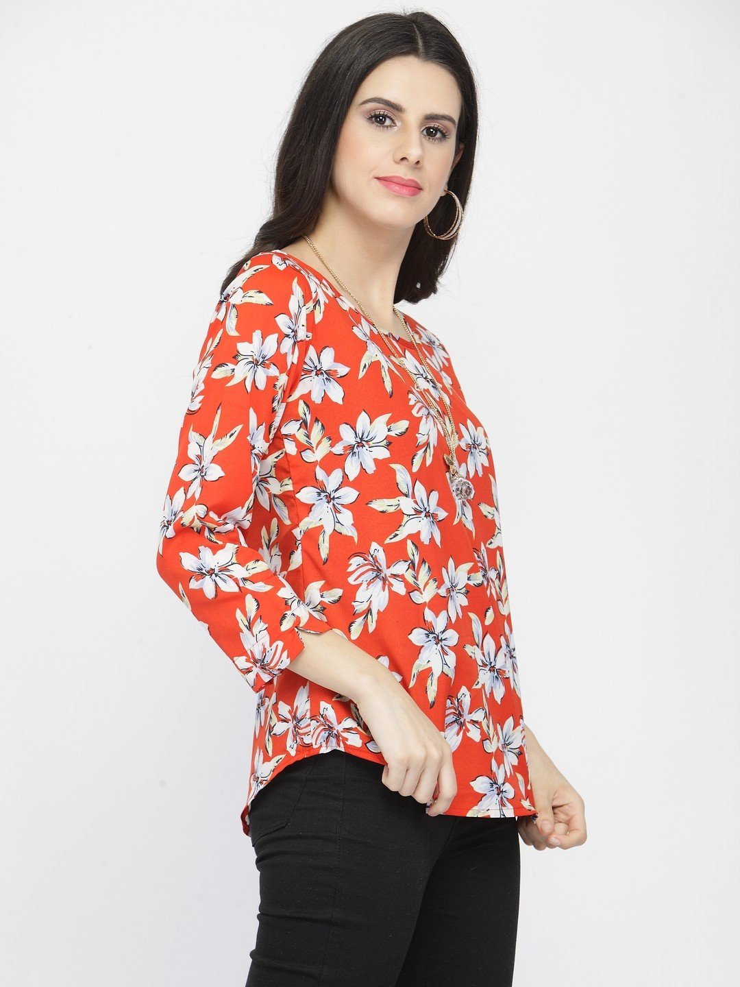 ZARVEY Casual Regular Sleeve Floral Print Women Multicolor Top