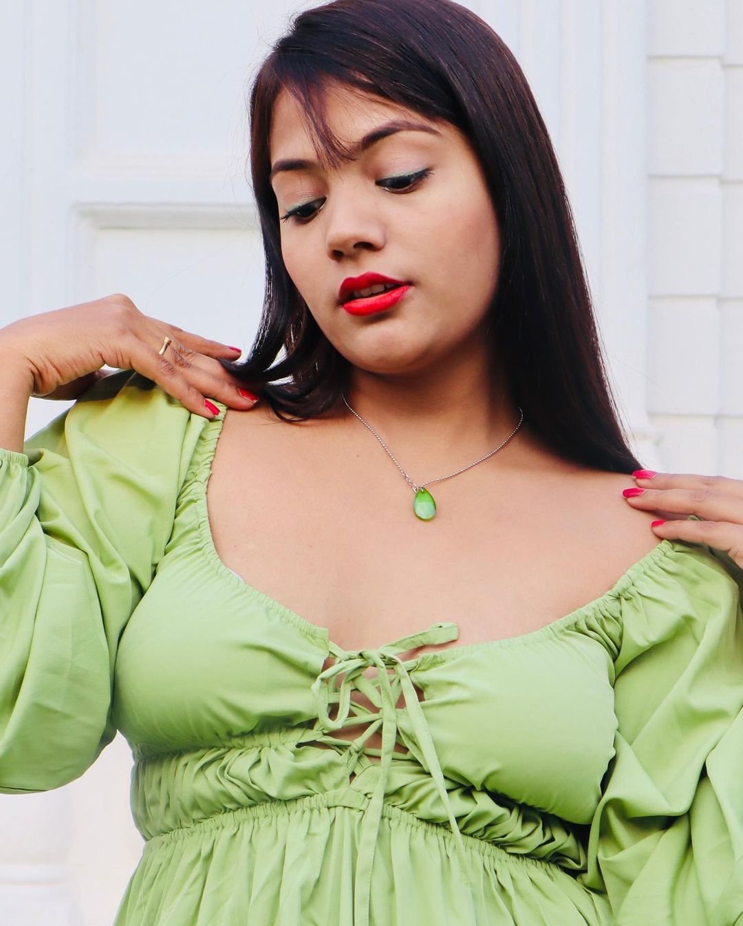 TANDUL Women Fit and Flare Green Dress