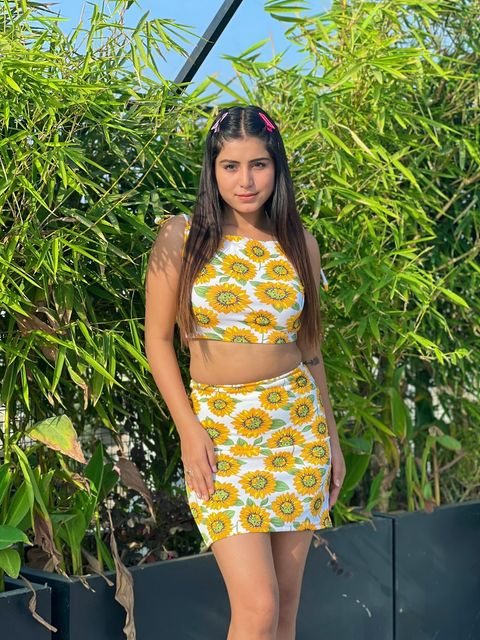 TANDUL sunflower print co ord set