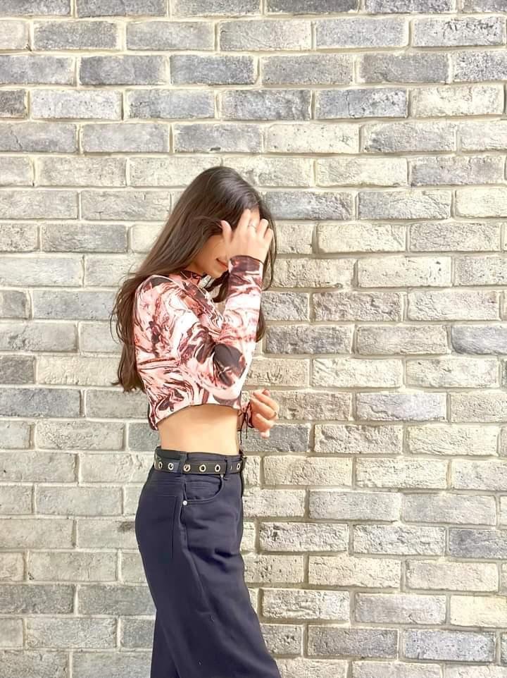 Stacked Flame Casual Regular Sleeves Printed Women Multicolor Top