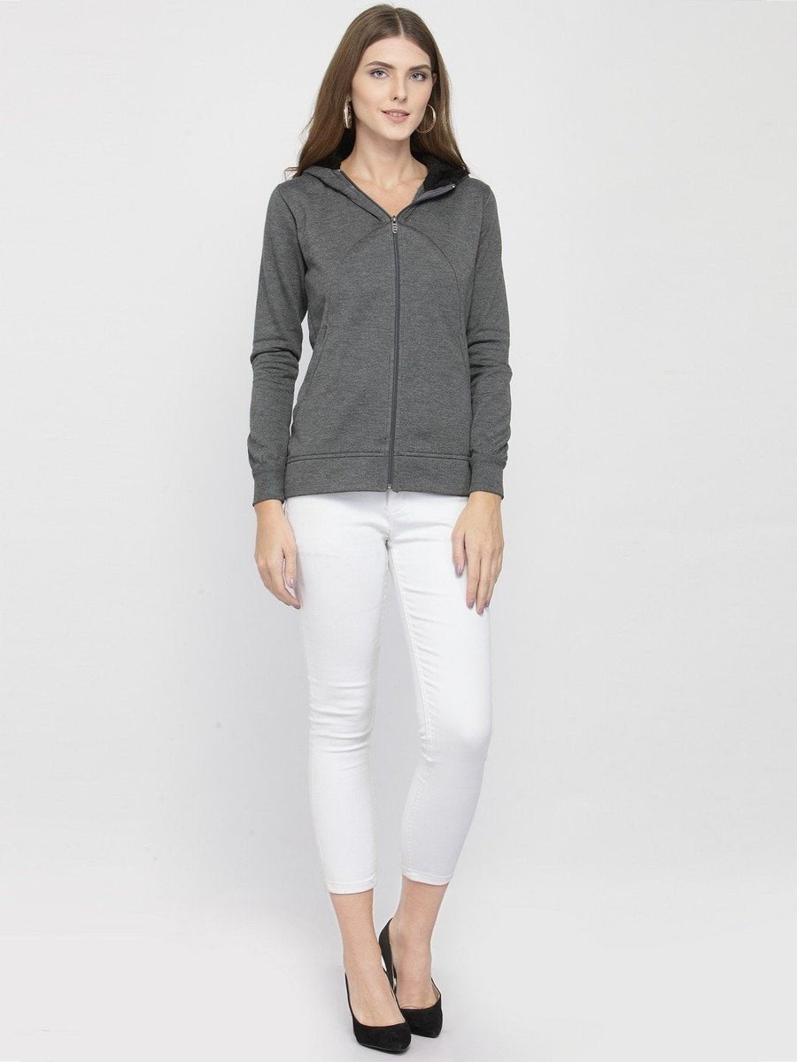 ZARVEY Full Sleeve Self Design Women Jacket