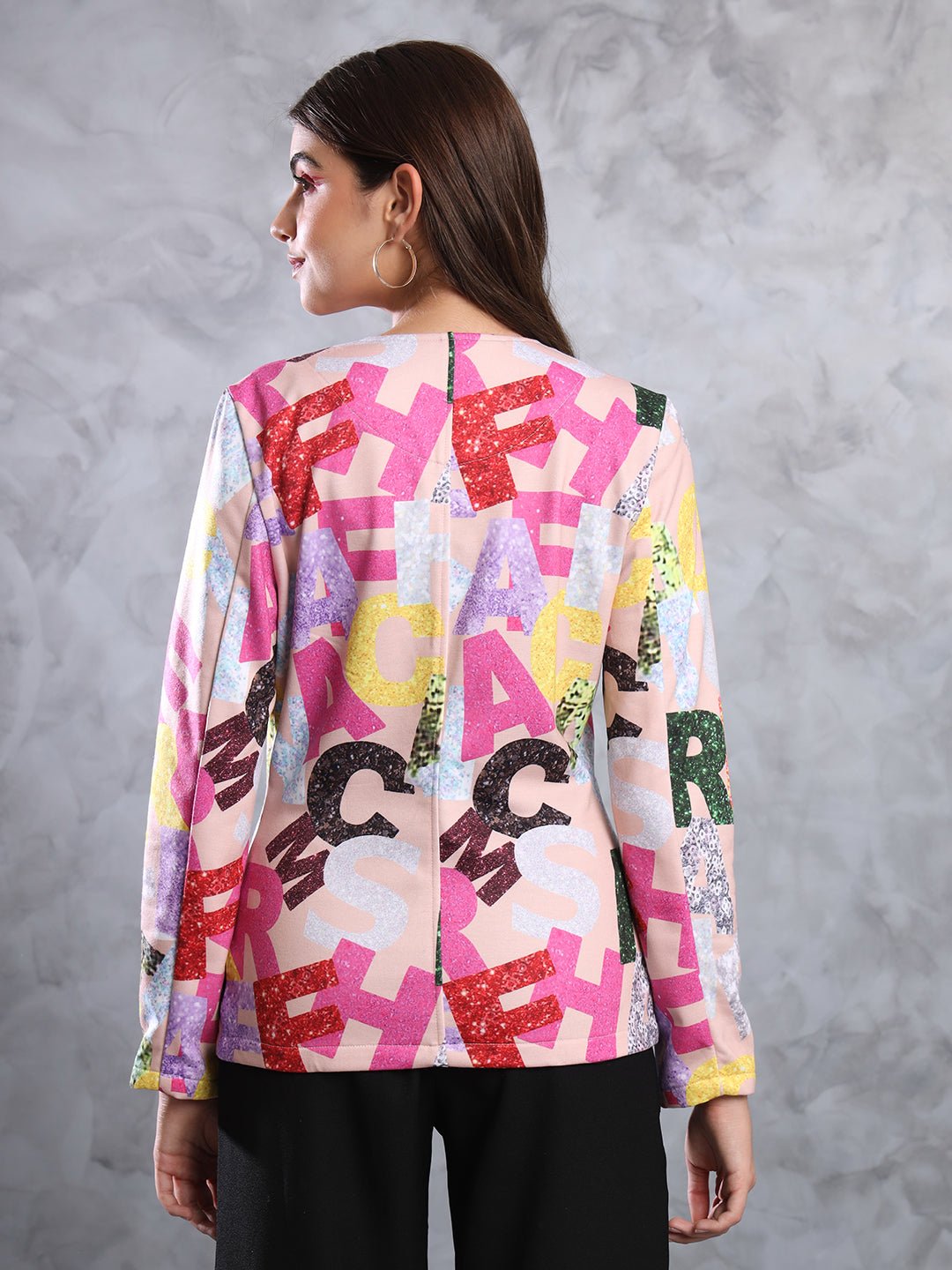 TANDUL FLEECE BLEND Printed Coat For Women