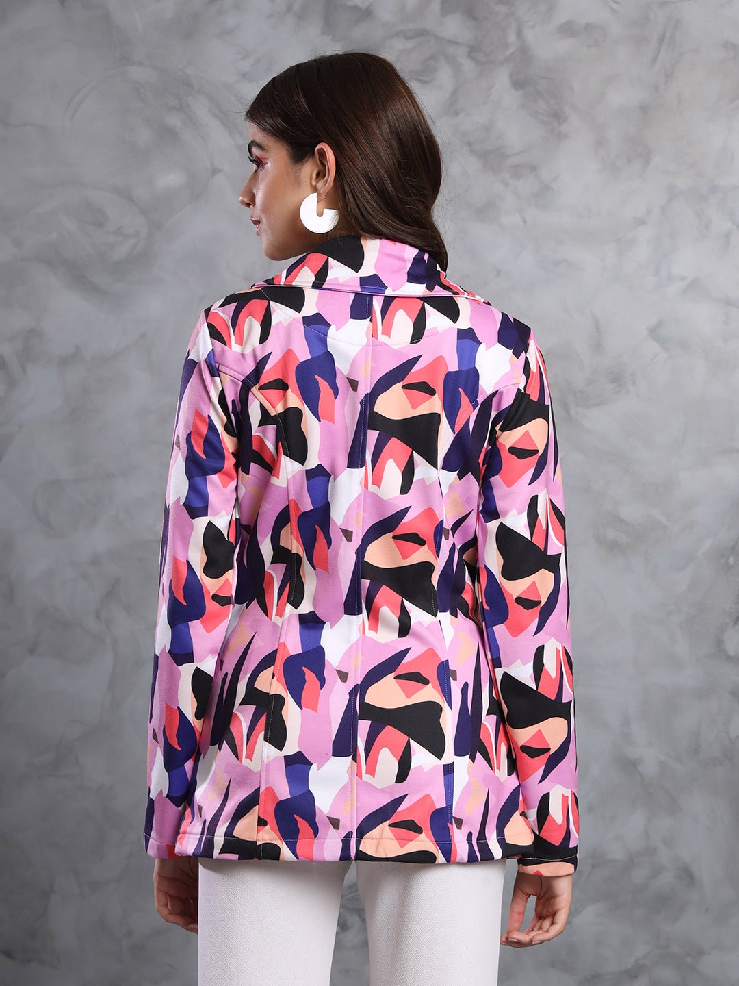 TANDUL FLEECE BLEND Printed Coat For Women