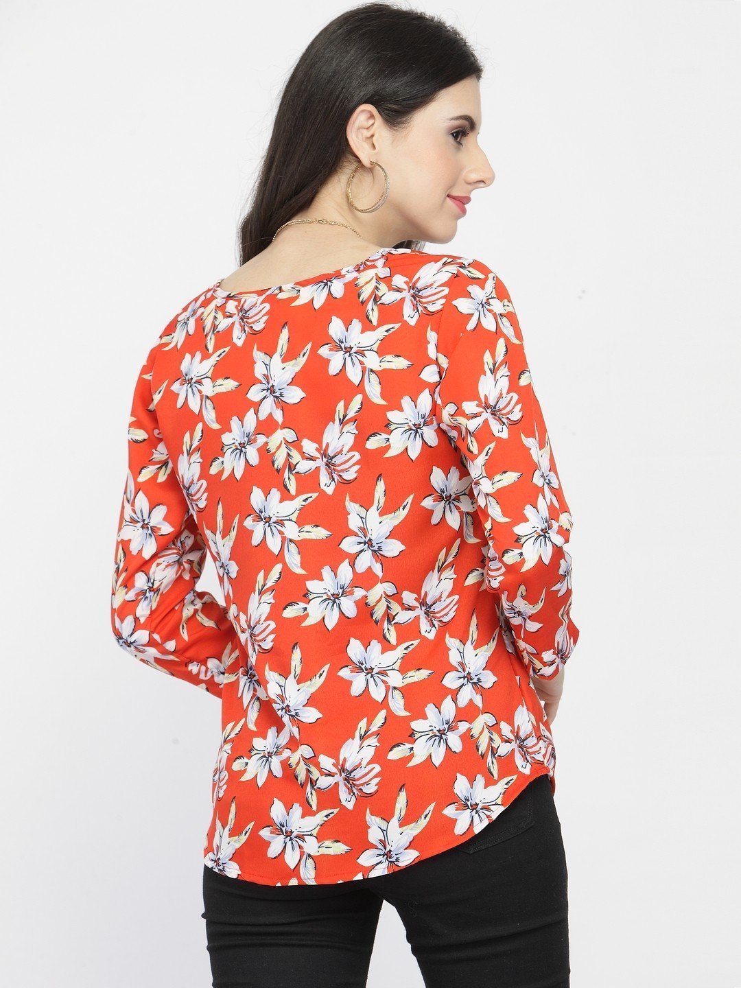 ZARVEY Casual Regular Sleeve Floral Print Women Multicolor Top