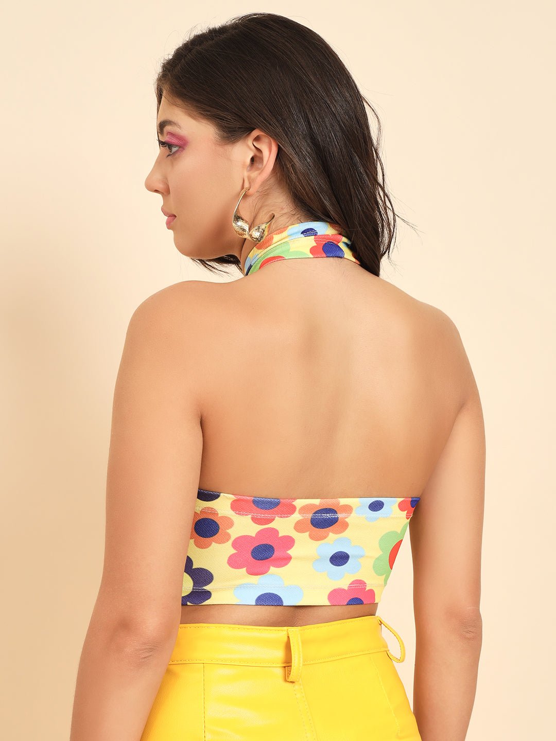 Stacked Flame Casual Sleeveless Printed Women Multicolor Top
