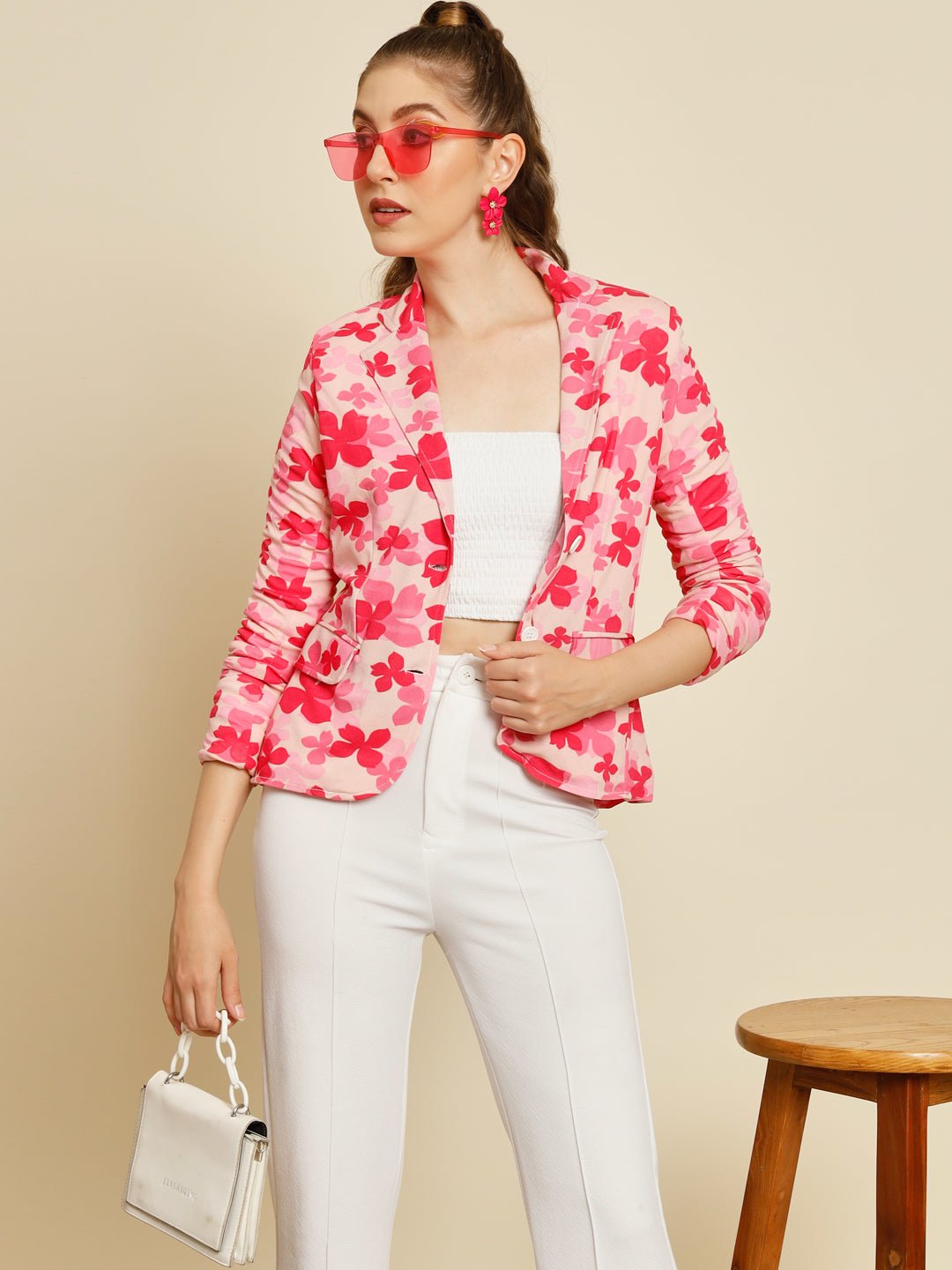 TANDUL Women Printed Single Breasted Casual Blazer (Multicolor)