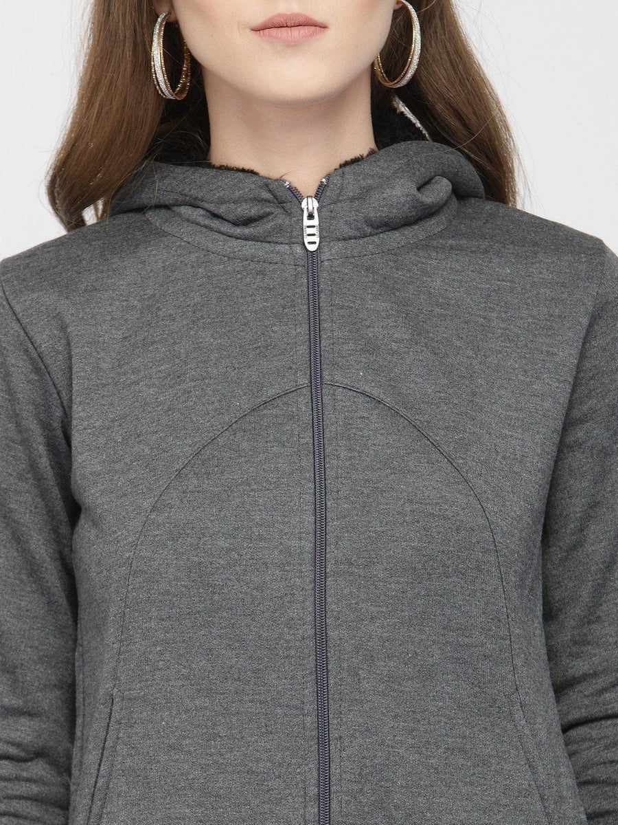 ZARVEY Full Sleeve Self Design Women Jacket
