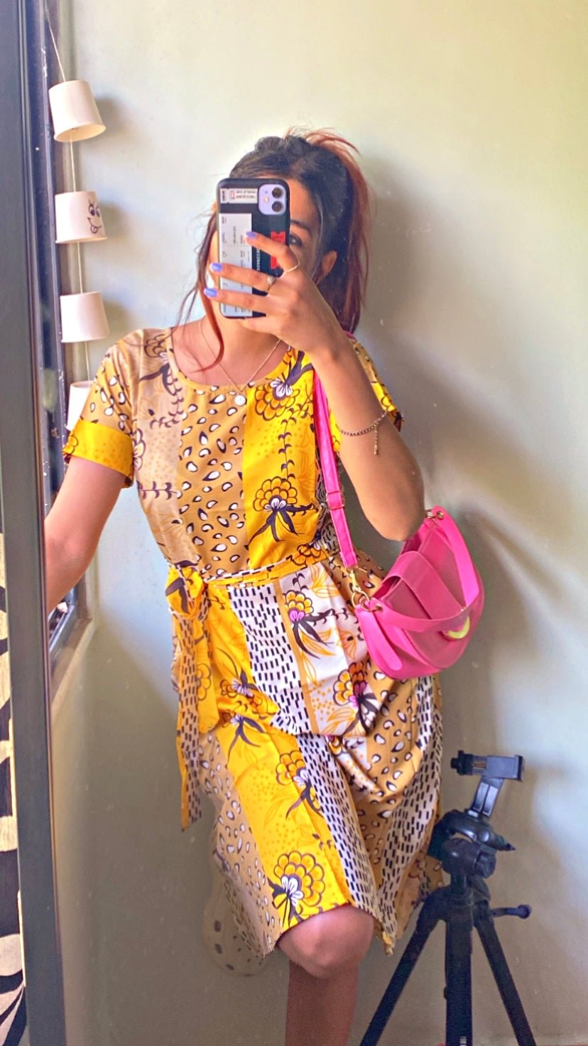 Women A-line Multicolor Dress